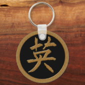 COURAGE - GOLD JAPANESE KANJI SYMBOL SLEUTELHANGER (Voorkant)