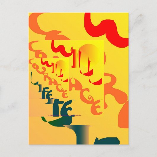 Courage Graffiti Briefkaart (Voorkant)