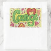 Courage Heart Inspirerend Words Sticker Labels (Tas)