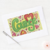 Courage Heart Inspirerend Words Sticker Labels (Envelop)