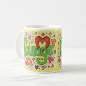 Courage Heart Word Art Custom Coffee Cup Koffiemok (Voorkant links)