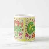 Courage Heart Word Art Custom Coffee Cup Koffiemok (Center)