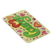 Courage Heart Word Art Inspirerend Fridge Magnet Magneet (Rechterzijde)