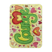Courage Heart Word Art Inspirerend Fridge Magnet Magneet (Verticaal)