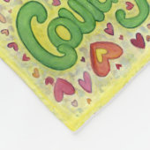 Courage Heart Word Art Soft Fleece Blankets Deken (Hoek)