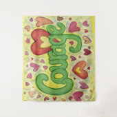 Courage Heart Word Art Tapestry Wall Hanging Wandkleed (Voorkant)