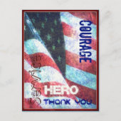 Courage-Held-Dank U Veteranen Dag Ansichtkaart Briefkaart (Voorkant)