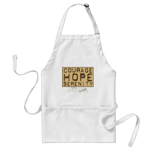 Courage Hope Serenity (1) Standaard Schort (Voorkant)