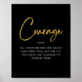 Courage Inspiring Quote Poster (Voorkant)