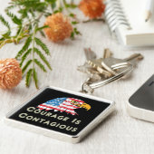 Courage is besmettelijk sleutelhanger (Zijkant)