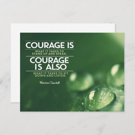 Courage is wat het kost briefkaart (Voorkant / Achterkant)