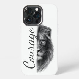 Courage Leeuw Artistiek Minimaal- iPhone 13 Pro Hoesje