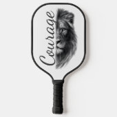 Courage Leeuw Artistiek Minimaal- Pickleball Paddle (Achterkant)