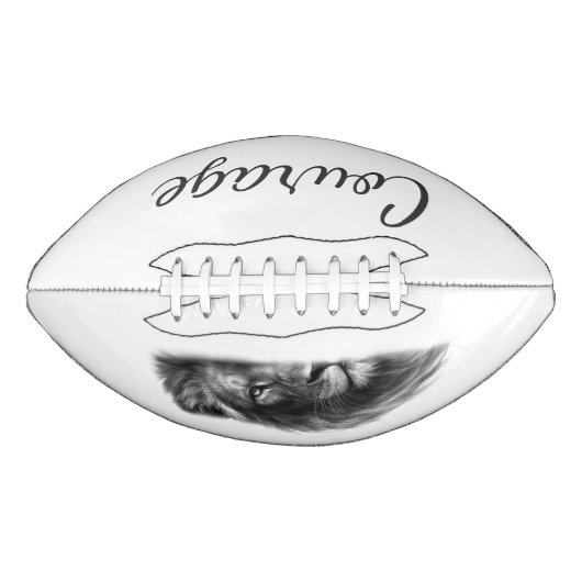 Courage Lion Artistic Minimal- American Football (Voorkant)