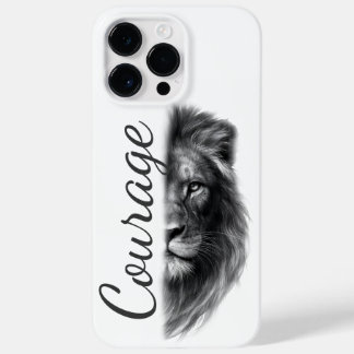 Courage Lion Artistic Minimal- Case-Mate iPhone 14 Pro Max Hoesje