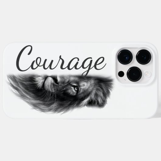 Courage Lion Artistic Minimal- Case-Mate iPhone Case (Achterkant (horizontaal))