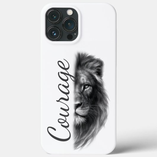 Courage Lion Artistic Minimal- Case-Mate iPhone Case (Achterkant)