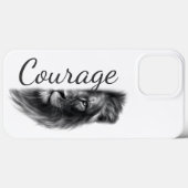 Courage Lion Artistic Minimal- Case-Mate iPhone Case (Achterkant (horizontaal))