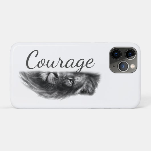 Courage Lion Artistic Minimal- Case-Mate iPhone Case (Achterkant (horizontaal))