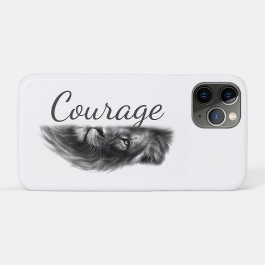 Courage Lion Artistic Minimal- Case-Mate iPhone Case (Achterkant (horizontaal))