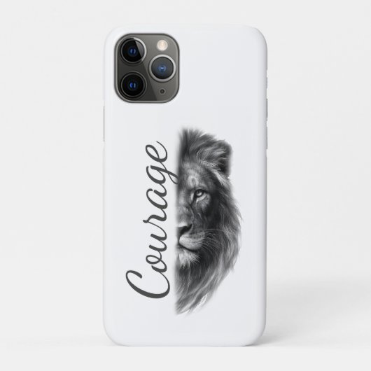 Courage Lion Artistic Minimal- Case-Mate iPhone Case (Achterkant)
