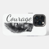 Courage Lion Artistic Minimal- iPhone Hoesje (Achterkant horizontaal)