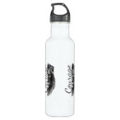 Courage Lion Artistic Minimal Tee-Thermal Tumbler Waterfles (Achterkant)