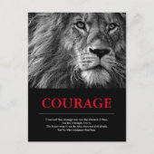 Courage Lion Motivatie Inspirerend Briefkaart (Voorkant)