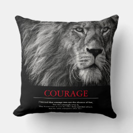 Courage Lion Motivatie Inspirerend Kussen