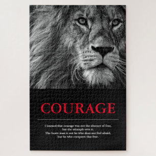 Courage Lion Motivatie Inspirerend Legpuzzel