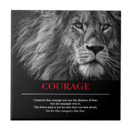 Courage Lion Motivatie Inspirerend Tegeltje