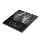 Courage Lion Motivatie Inspirerend Tegeltje (Zijkant)