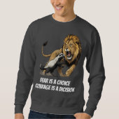 Courage Lion T-Shirt – Fearless Mindset (Voorkant)