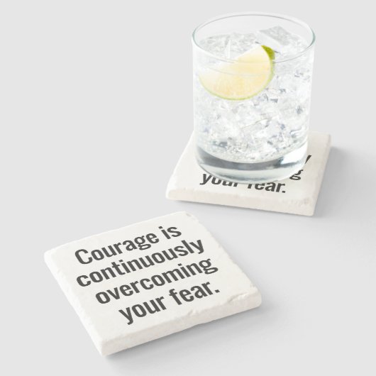 Courage Marble Stone Onderzetter (Zijkant)