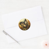 Courage Native American Warrior Ronde Sticker (Envelop)