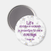 Courage Nin Quote Magneet (Voorkant / Achterkant)