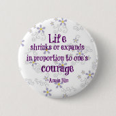Courage Nin Quote Ronde Button 5,7 Cm (Voorkant)