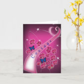 Courage note kaart borstkankerdonatie (Gele Bloem)