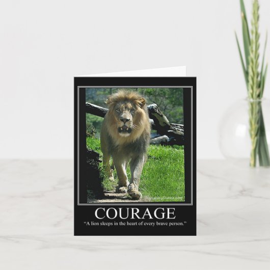 Courage Note Kaart - Lion (Motivatie) (Voorkant)