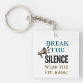 Courage om het Stilzwijgen te Doorbreken Sleutelhanger (voorkant)