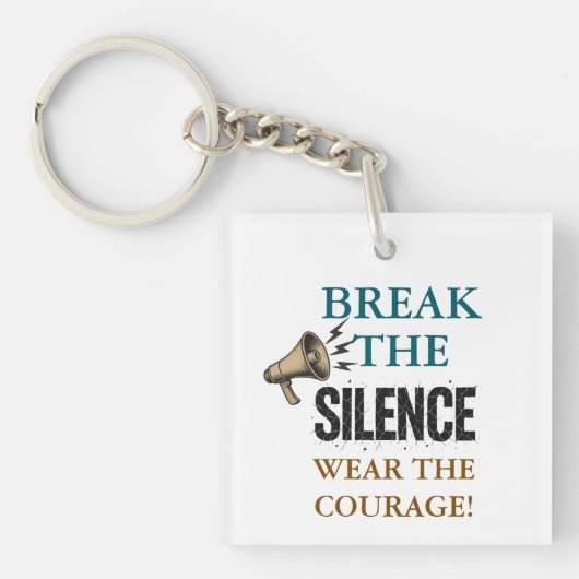 Courage om het Stilzwijgen te Doorbreken Sleutelhanger (voorkant)
