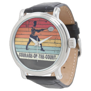 Courage on the court - Voor tennisfans Horloge