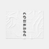 Courage One Word Insrational Motivational Quote Wo Fleece Deken (Voorkant (Horizontaal))