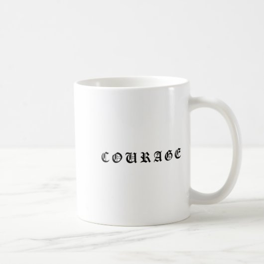 Courage One Word Insrational Motivational Quote Wo Koffiemok (Rechts)