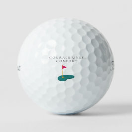 'Courage Over Comfort' Empowering Motivational  Golfballen