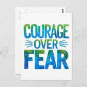 Courage over fear briefkaart (Voorkant / Achterkant)