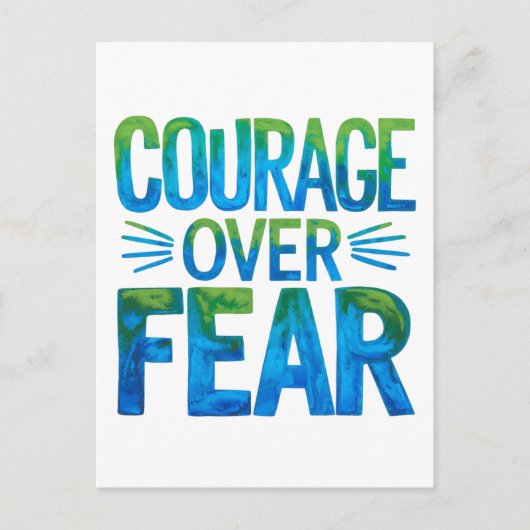 Courage over fear briefkaart (Voorkant)