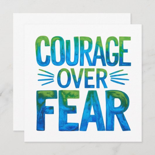 Courage over fear kaart (Voorkant / Achterkant)