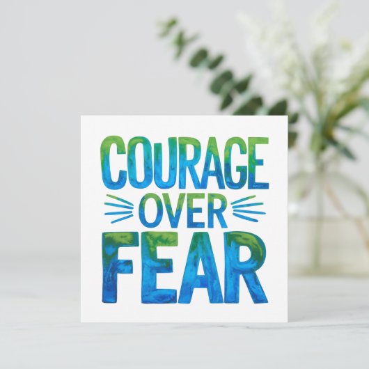 Courage over fear kaart (Staand voorkant)