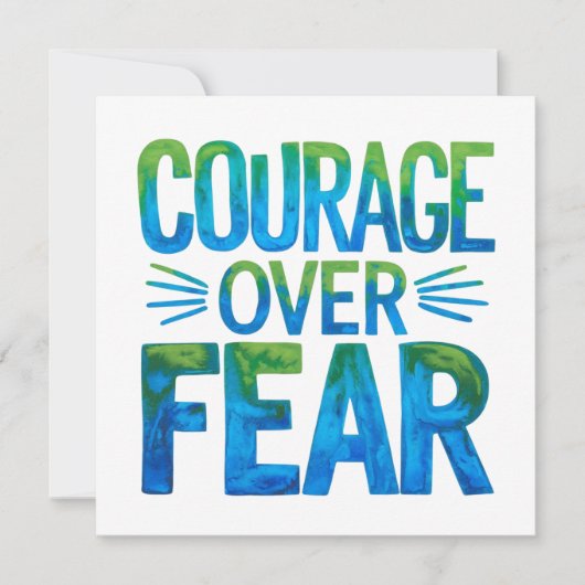 Courage over fear kaart (Voorkant)